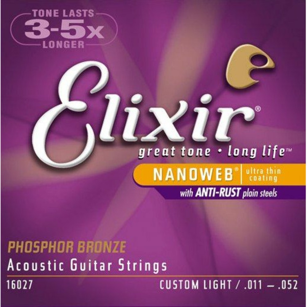 Струны для акустической гитары Elixir 16027 NANOWEB