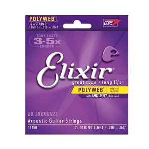 Струны для 12-струнной акустической гитары Elixir 11150 POLYWEB