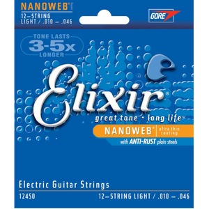 Струны для 12-струнной электрогитары Elixir 12450 NANOWEB