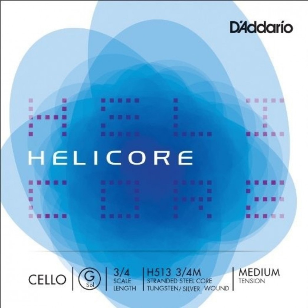 Струна для виолончели с серебряной обмоткой, нота Соль (G) DAddario H513 3/4M