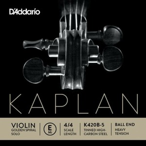 Струна для скрипки без обмотки нота Ми (E) DAddario K420B-5 Kaplan Golden Spiral Solo