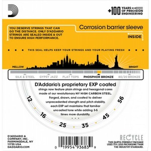 Струны для акустической гитары DAddario EXP19