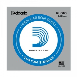 Струна одиночная для акустической и электрогитары DAddario PL010