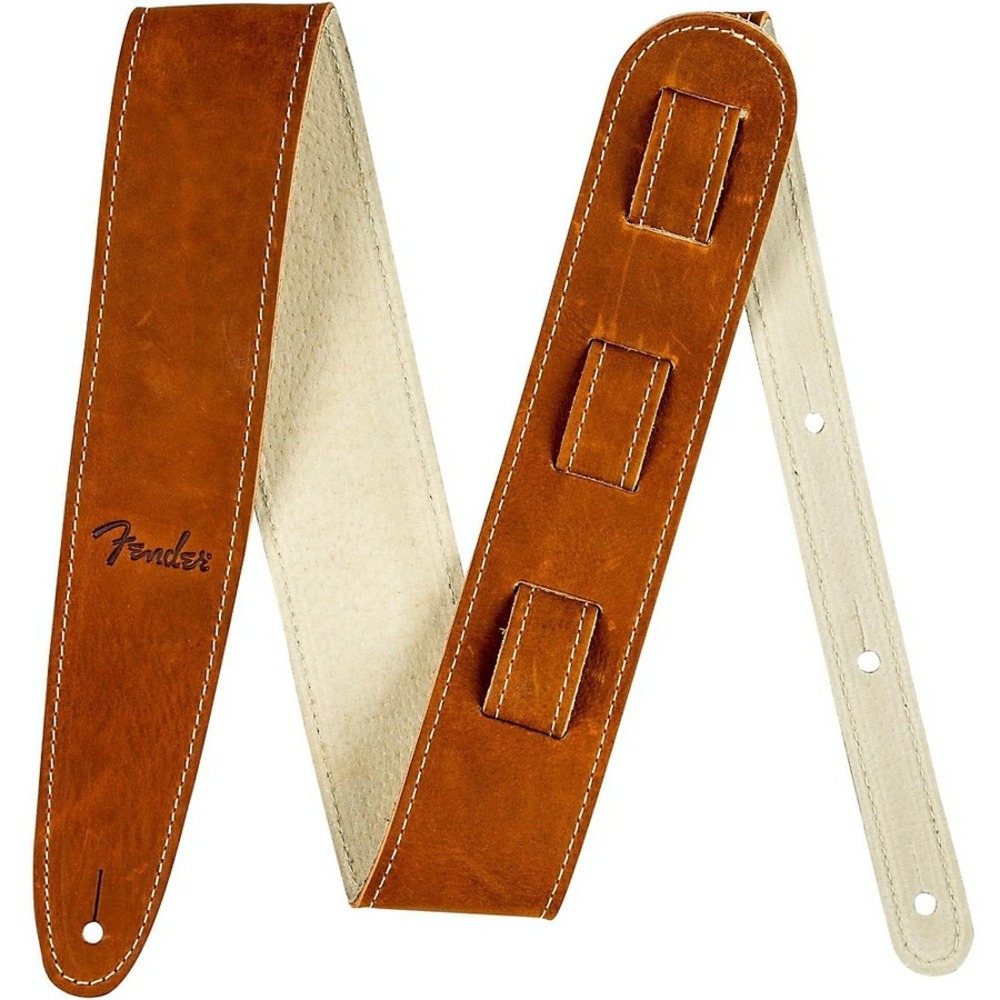 Ремень для гитары Fender Ball Glove Leather Strap Brown