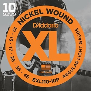 Струны для электрогитары 10 комплектов DAddario EXL110-10P