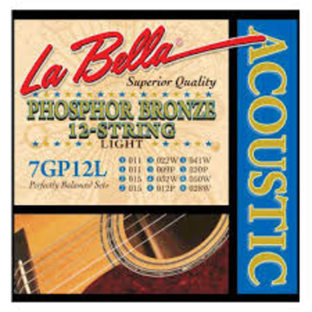 Струны для 12-ти струнной акустической гитары LA BELLA 7GP12L