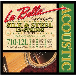 Струны для 12-ти струнной акустической гитары LA BELLA 710-12L