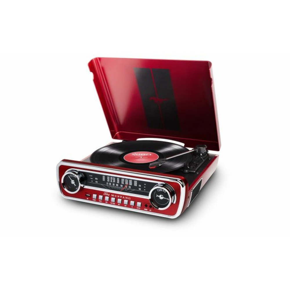 Проигрыватель винила ION Audio MUSTANG LP с радио [red]