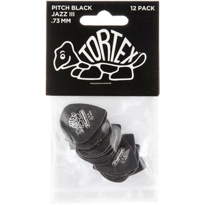 Медиатор DUNLOP 482P.73 Tortex Pitch Black Jazz III