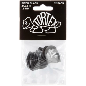 Медиатор DUNLOP 482P1.50 Tortex Pitch Black Jazz III
