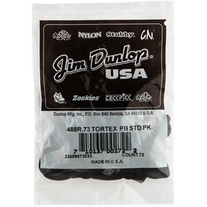 Медиатор DUNLOP 488R.73 Tortex Pitch Black Standard