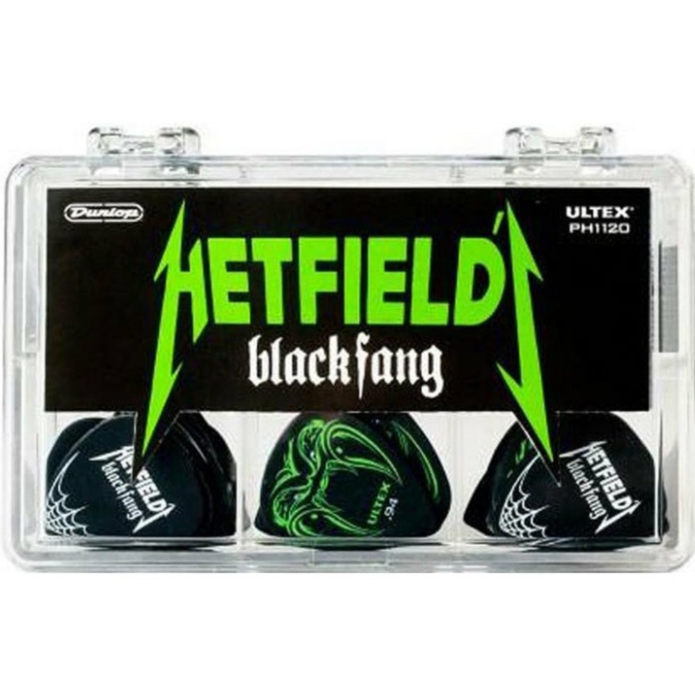 Набор медиаторов 108шт. Dunlop PH1120 Hetfields Black Fang 108Pack