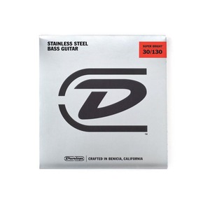 Струны для 6-ти струнной бас-гитары DUNLOP DBSBS Super Bright Steel Bass 30-130 6 Strings