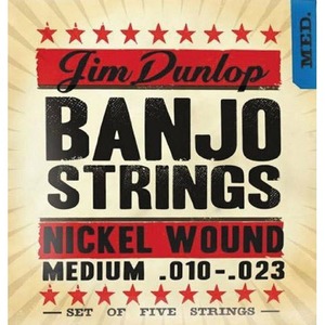 Струны для банджо DUNLOP DJN Banjo Nickel Medium - Nickel 10-23