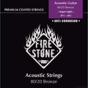 Струны для акустической гитары FIRE&STONE Acoustic Guitar 80/20 Bronze Super Light 11-52 Coated