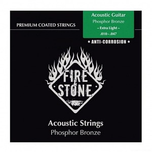Струны для 12-ти струнной акустической гитары FIRE&STONE Acoustic Guitar Phosphor Bronze 12-string Extra Light 10-50 Coated