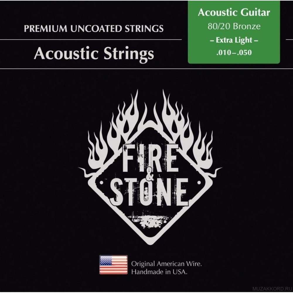 Струны для акустической гитары FIRE&STONE Phosphor Bronze Extra Light 10-50