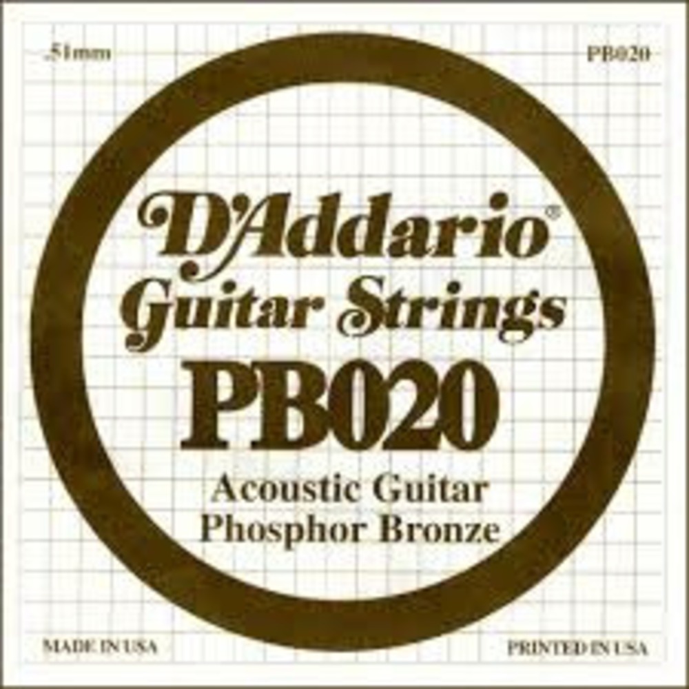 Струна одиночная для акустической гитары DAddario PB020