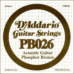Струна одиночная для акустической гитары DAddario PB026