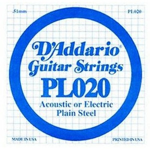 Струна одиночная для акустической гитары DAddario PL020