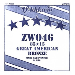 Струна одиночная для акустической гитары DAddario ZW046