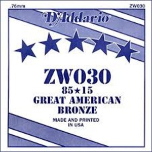 Струна одиночная для акустической гитары DAddario ZW030