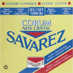 Струны для классической гитары Savarez 500CRJ Corum New Cristal Red/Blue medium-high tension