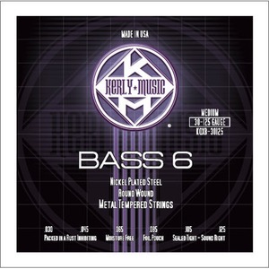 Струны для бас-гитары Kerly Music KQXB-30125 Nickel Plated Steel Tempered 6 Strings
