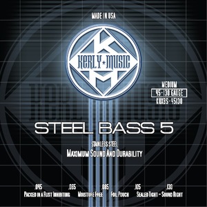 Струны для 5-ти струнной бас-гитары Kerly Music KQXBS-45130 Stainless Steel Tempered 5 Strings