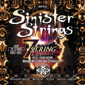 Струны для 7-ми струнной электрогитары Kerly Music KQXS7-0952 Sinister 7 Strings Nickel Plated Steel Tempered