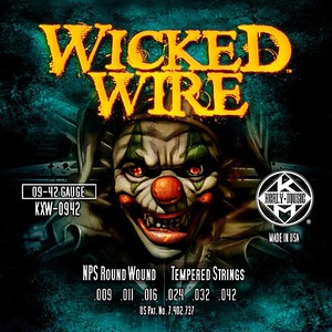 Струны для электрогитары Kerly Music KXW-0942 Wicked Wire Roundwound Tempered