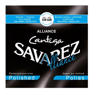 Струны для классической гитары Savarez 510AJH Alliance Cantiga Blue Silver Polished Basses