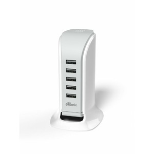 Сетевое зарядное устройство универсальное Ritmix RM-5055AC white