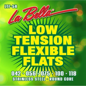 Струны для бас-гитары La Bella LTF-5A Low Tension Flexible Flats