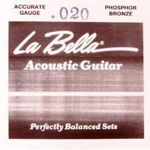 Струна отдельная для акустической гитары La Bella PW020