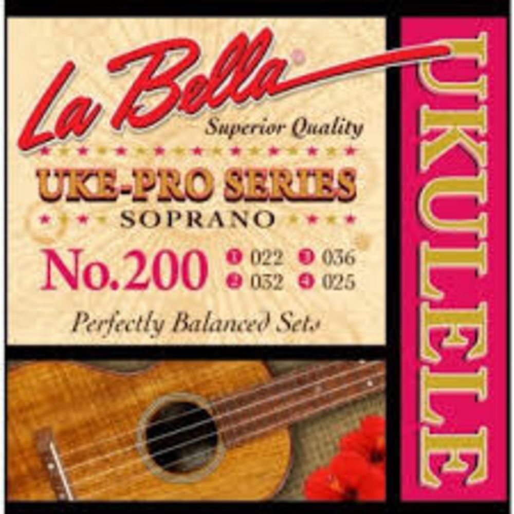 Струны для укулеле сопрано LA BELLA 200 Uke-Pro
