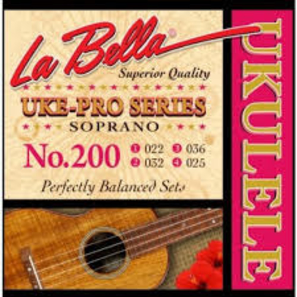 Струны для укулеле сопрано LA BELLA 200 Uke-Pro