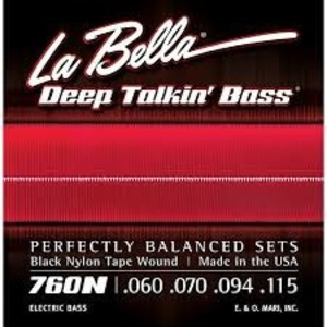 Струны для бас-гитары LA BELLA 760N Black Neylon