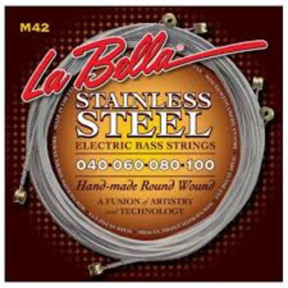 Струны для бас-гитары La Bella M42 Hard Rockin Steel Custom Lights