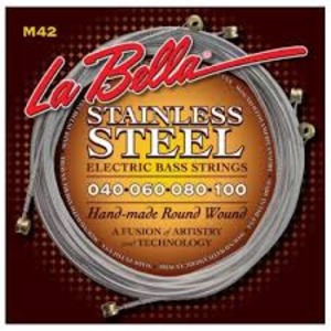 Струны для бас-гитары La Bella M42 Hard Rockin Steel Custom Lights