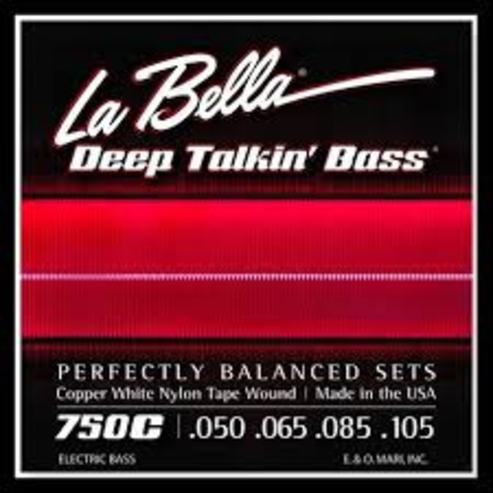 Струны для бас-гитары La Bella 750C Copper White Nylon