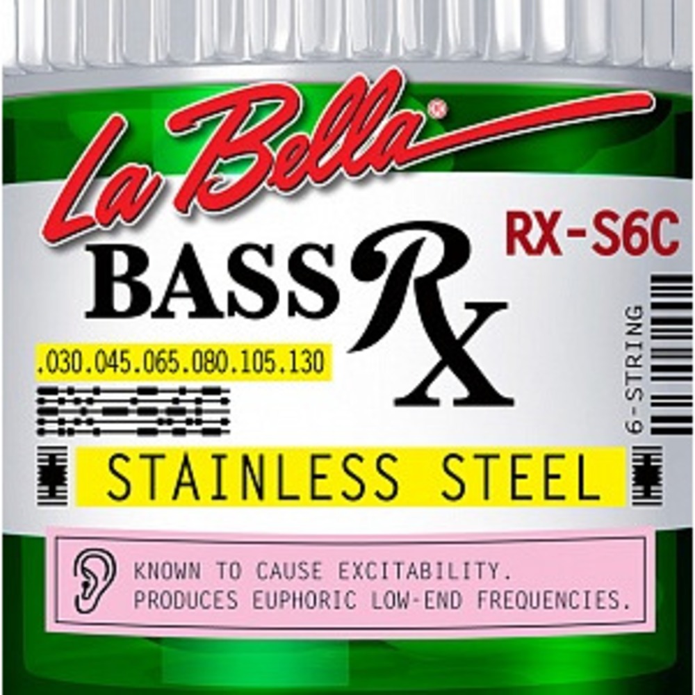 Струны для 6-ти струнной бас-гитары LA BELLA RX-S6C RX Stainless