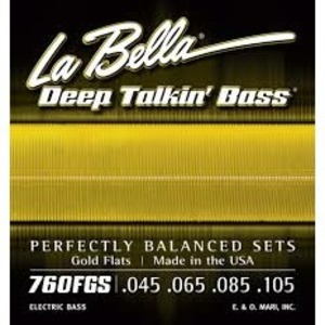 Струны для бас-гитары LA BELLA 760FGS Gold Flats