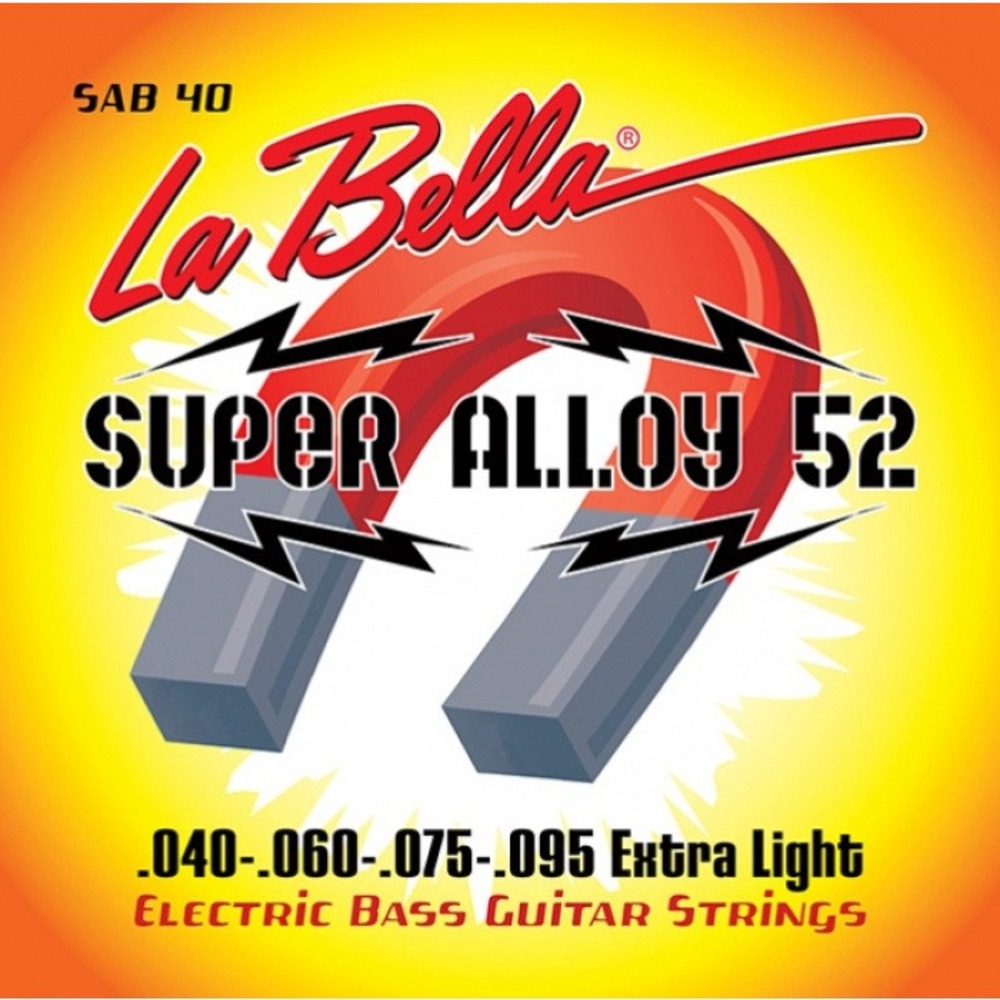 Струны для бас-гитары La Bella SAB40 Super Alloy 52