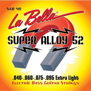 Струны для бас-гитары La Bella SAB40 Super Alloy 52