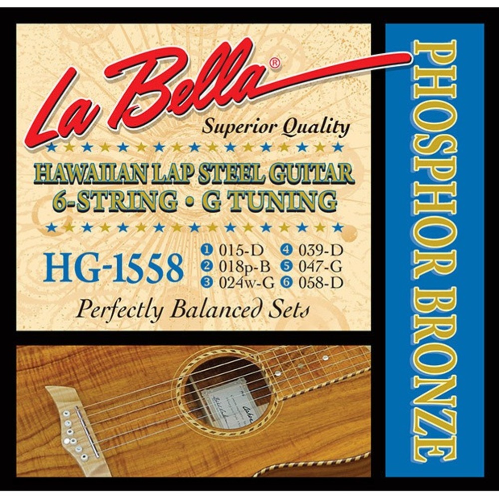 Струны для слайд гитары LA BELLA HG-1558