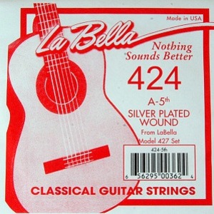 Струна 5-я для акустической гитары LA BELLA 424