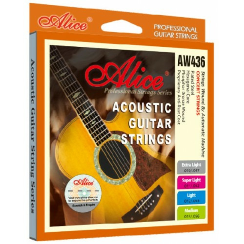 Струны для акустической гитары Alice AW436P-XL
