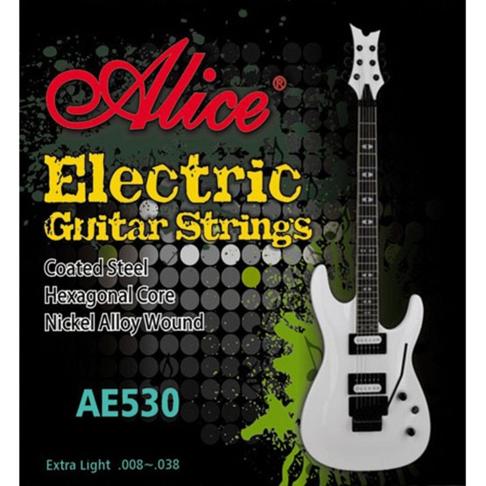 Комплект струн для 6-струнной электрогитары 8-38 Alice AE530XL
