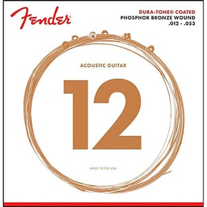 Струны для акустической гитары Fender 860L PHOSPHOR BRONZE COATED 12-53